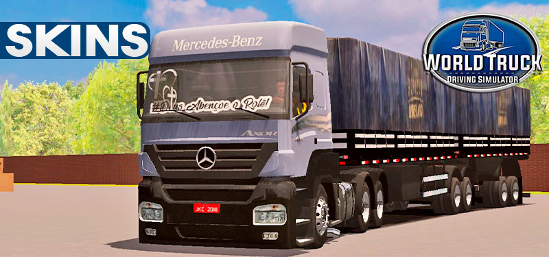 Skins Mercedes Benz Axor Cinza no Bitrem Graneleiro Librelato