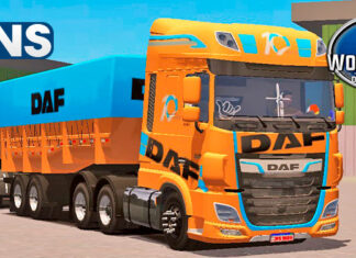 Skins DAF Especial 10 Anos Laranja no RodoCaçamba