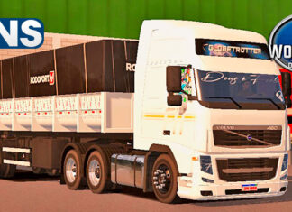 Skins Volvo FH Branco No RodoCaçamba RODOFORT