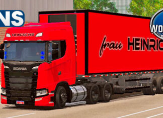 Skins Scania S Vermelha no Bau HEINRICHS