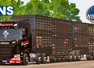 Skins Scania S Preta No Rodotrem Boiadeiro FAZENDA SAO JOAO