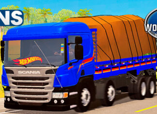 Skins Scania P310 Azul Com Faixas ‘Qualificado’