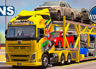 Skins Volvo FH Pintura Especial TAZ CORDEIRO SENNA na Cegonha
