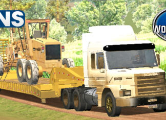 Skins Scania 113 Branca Na Carreta Prancha Conjunto Todo Sujo