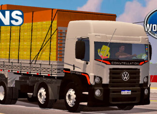 Skins VW Constellation Cinza Faixas OFF-Road