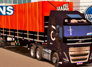 Skins Volvo FH No Rodotrem Lonado Grupo GANG