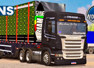 Skins Scania R STREAMLINE Cinza Escuro na Granel Caixaria