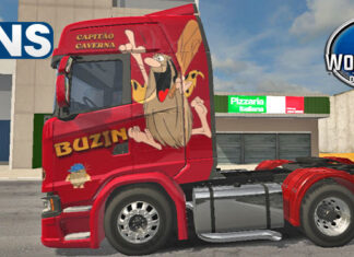 Skins Scania S Vermelha Buzin Transportes Edition Capitão Caverna