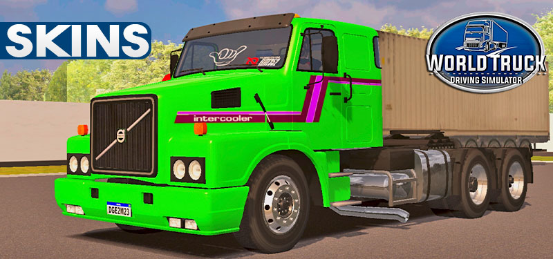 Skins Volvo N10 Verde Na Cegonha