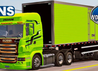 Skins Scania R Stramline Conjunto Verde no BAU ‘Qualificado’