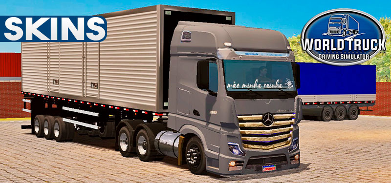 Skins Mercedes Benz Actros Cinza Grafite no Bauzao TOP