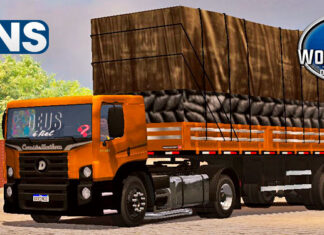 Skins VW Constellation Dourado Conjunto Na Carreta 2 Eixos Carrada de Carvão