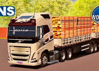 Skins Volvo FH Edição 30 Anos no Bitrem Madeireiro