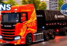 Skins Scania S Laranja Edição Especial Faixas JESUS Exclusivas WTDS