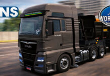 Skins Man TGX Cinza na Caçamba Preta